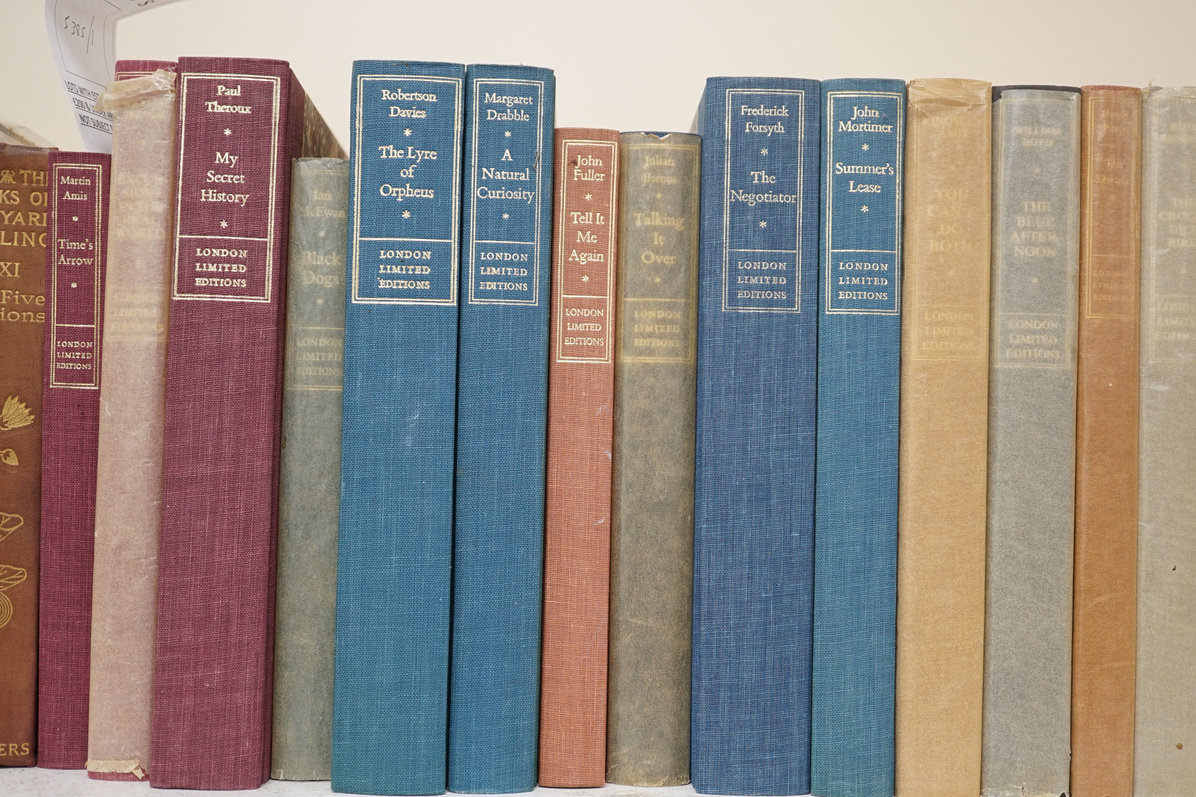 FIRST EDITIONS OR FIRST ENGLISH EDITIONS, ALL SIGNED BY THE AUTHORS. A FINE AND COMPLETE SET. London Limited Editions issued titles by contemporary authors between 1985 and 1994, and the set includes works by some of the
